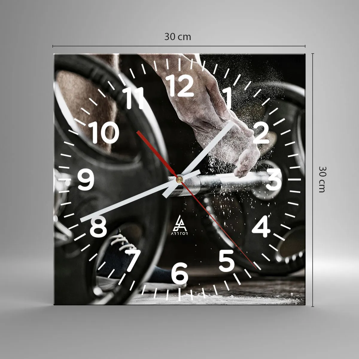 Reloj de pared - Reloj de vidrio - ¡Reto aceptado! - 30x30 cm