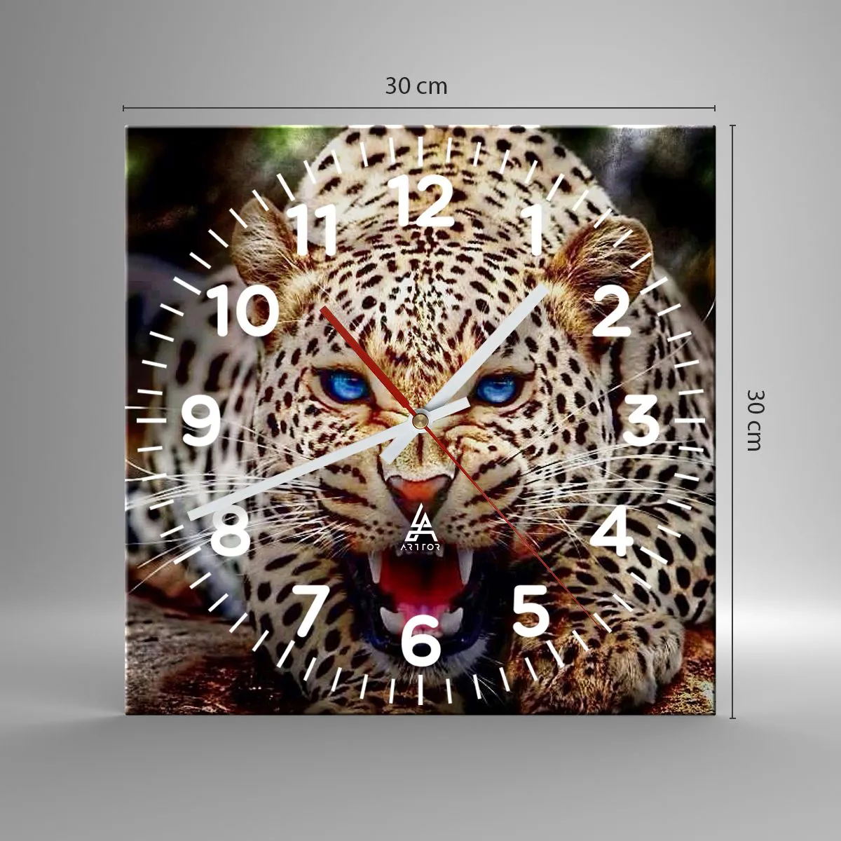 Reloj de pared - Reloj de vidrio - La ira no daña la belleza - 30x30 cm