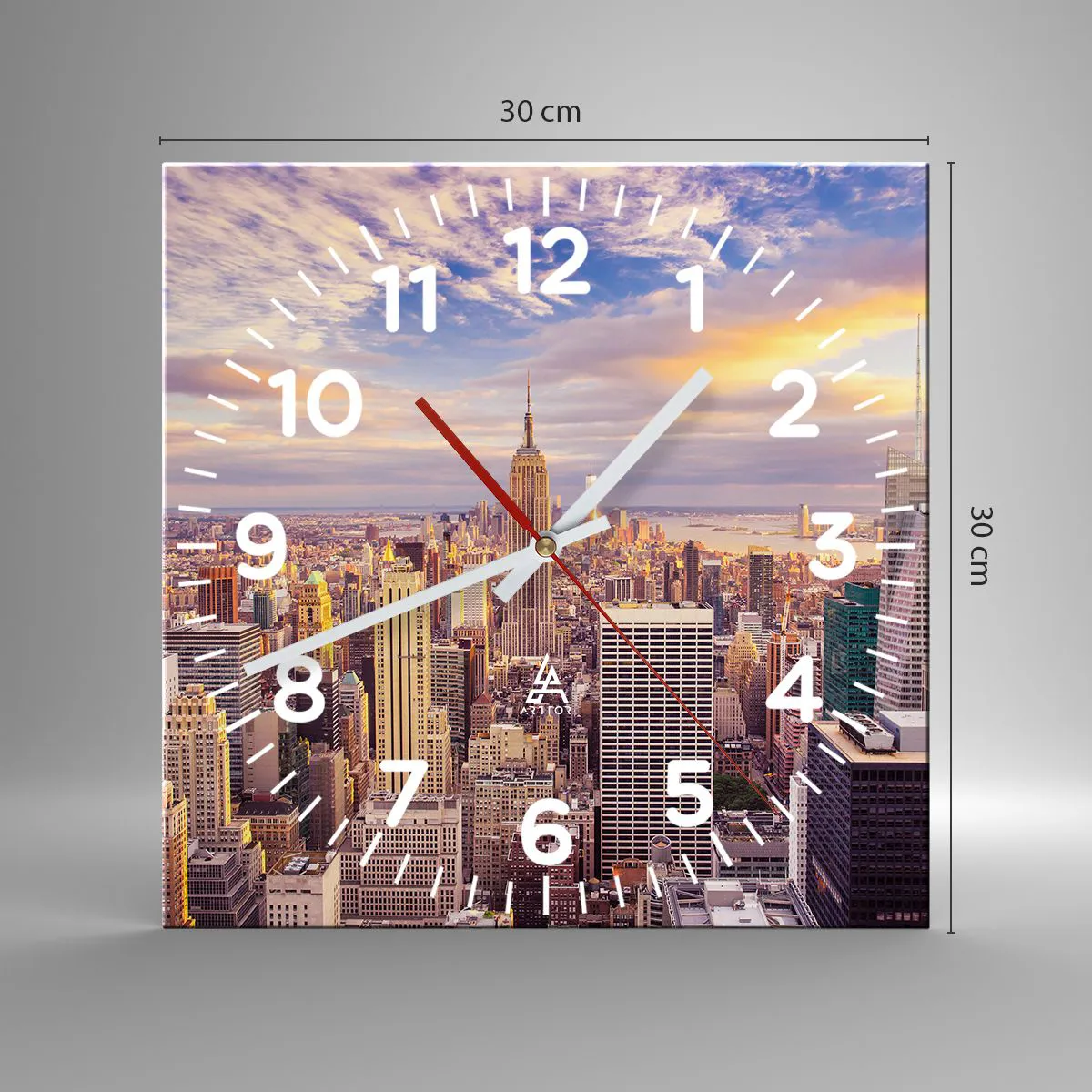 Nástenné hodiny - Dosiahnuť samotné oblaky - 30x30 cm