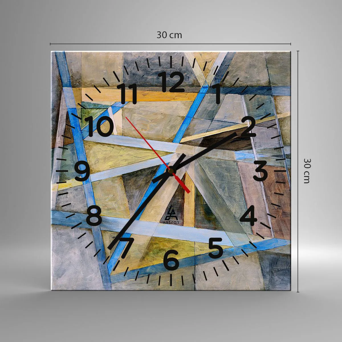 Nástěnné hodiny - Přímo nebo diagonálně? - 30x30 cm