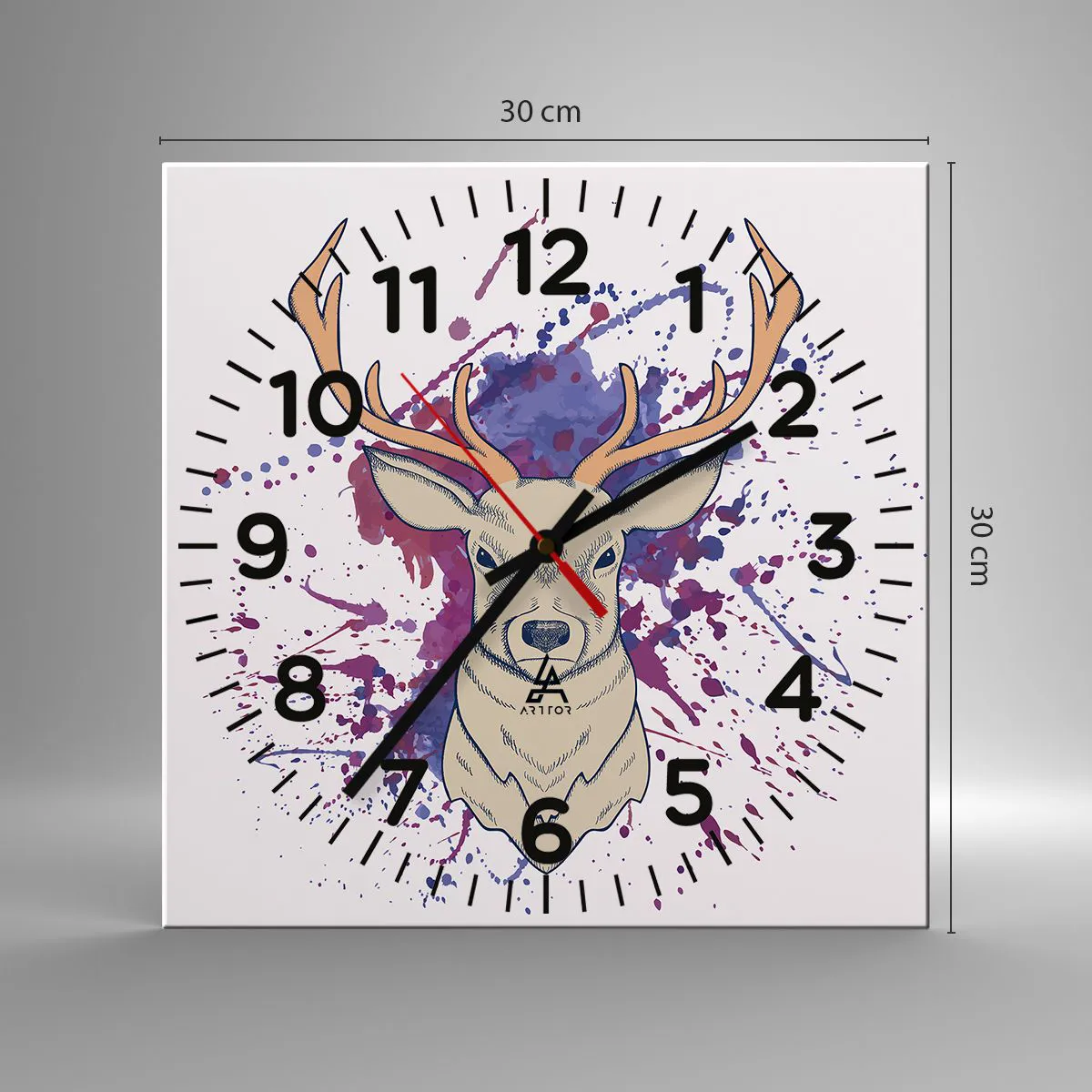 Zegar ścienny - Odwaga i równowaga - 30x30 cm