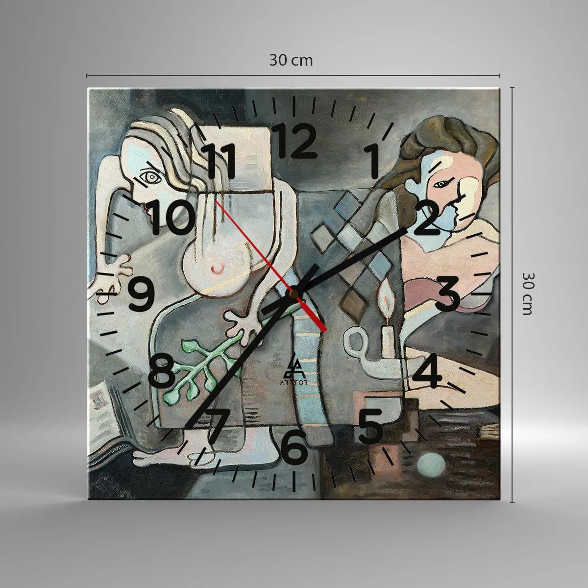 Zegar ścienny - Mozaika ducha i materii - 30x30 cm