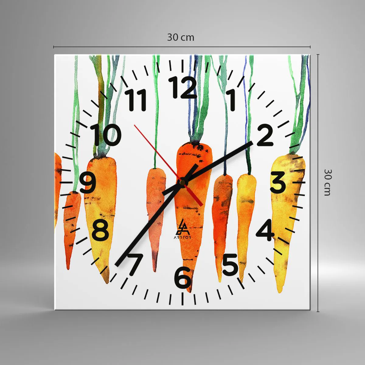 Ceas de perete - Ceas pe sticlă - Frumusețea banalității - 30x30 cm