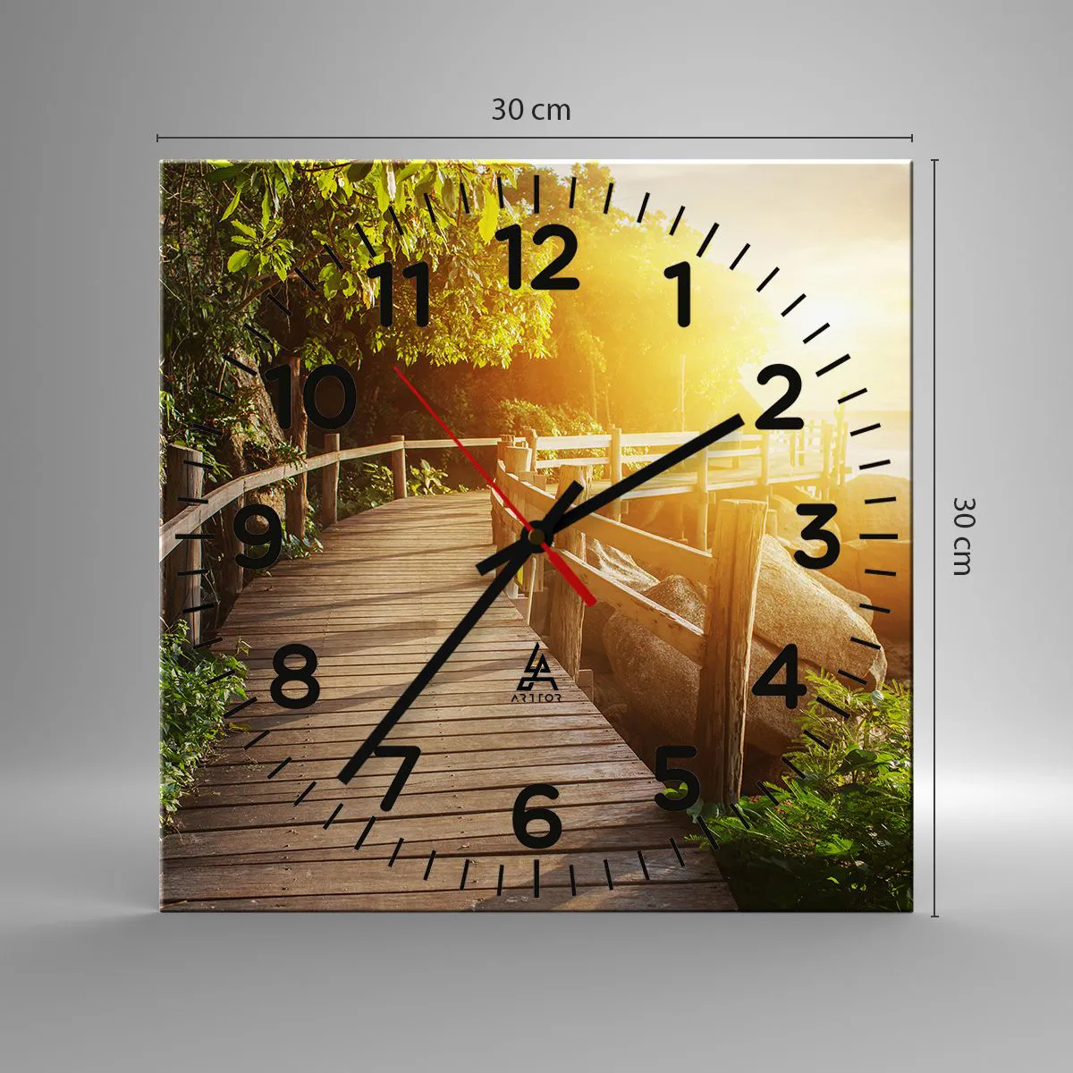 Wanduhr - Glasuhr - Noch eine Wendung, ein weiteres Wunder - 30x30 cm