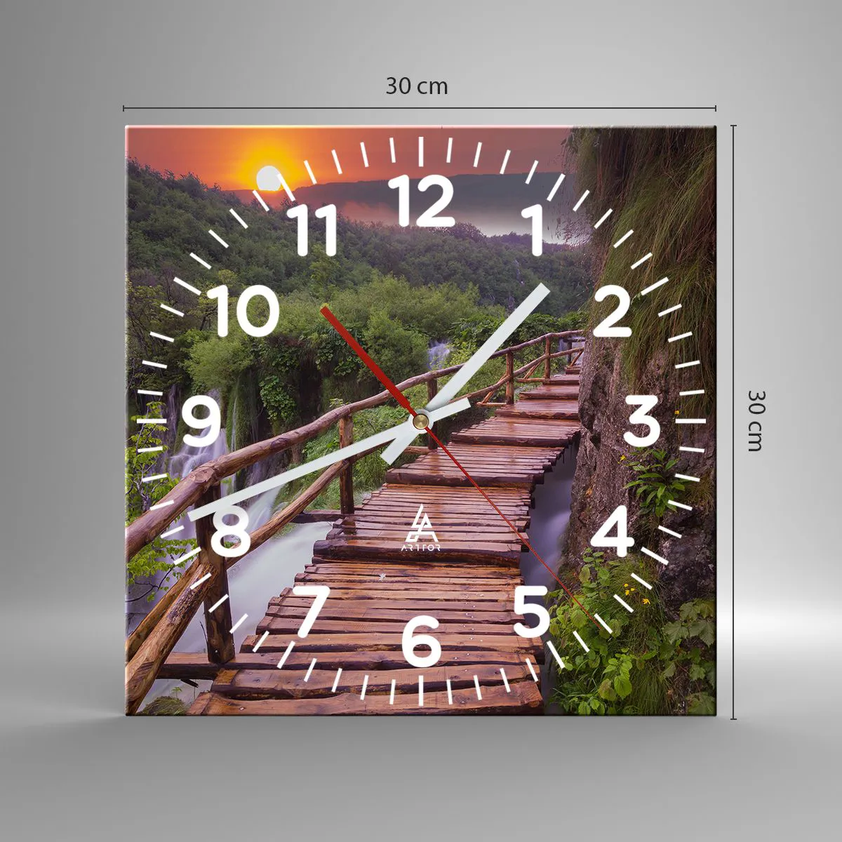 Orologio da parete - Orologio in Vetro - Una bellezza incredibile - 30x30 cm