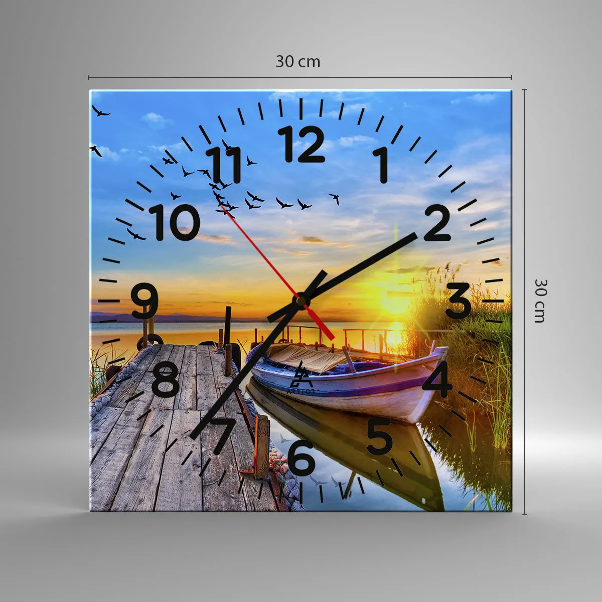 Horloge murale - Pendule murale - Au revoir, à demain - 30x30 cm