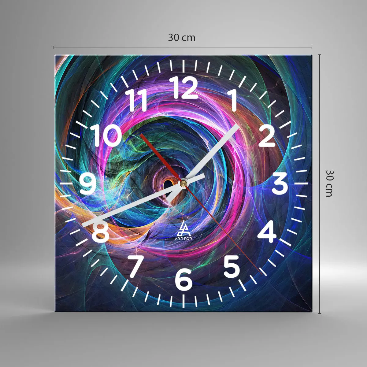 Ceas de perete - Ceas pe sticlă - Unde mă vei duce? - 30x30 cm