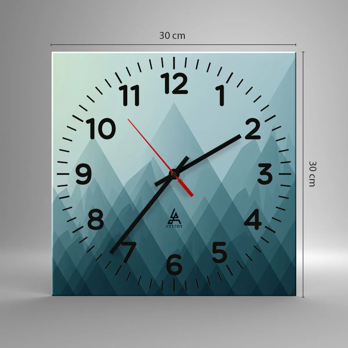 Wanduhr - Glasuhr - Groß größer am größten - 30x30 cm