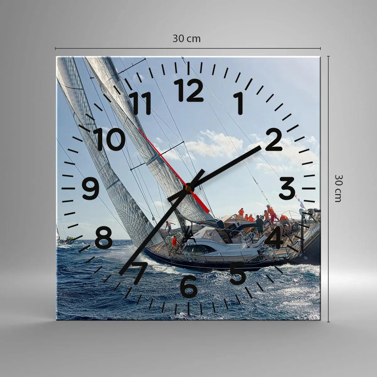 Orologio da parete - Orologio in Vetro - Che vinca il migliore - 30x30 cm