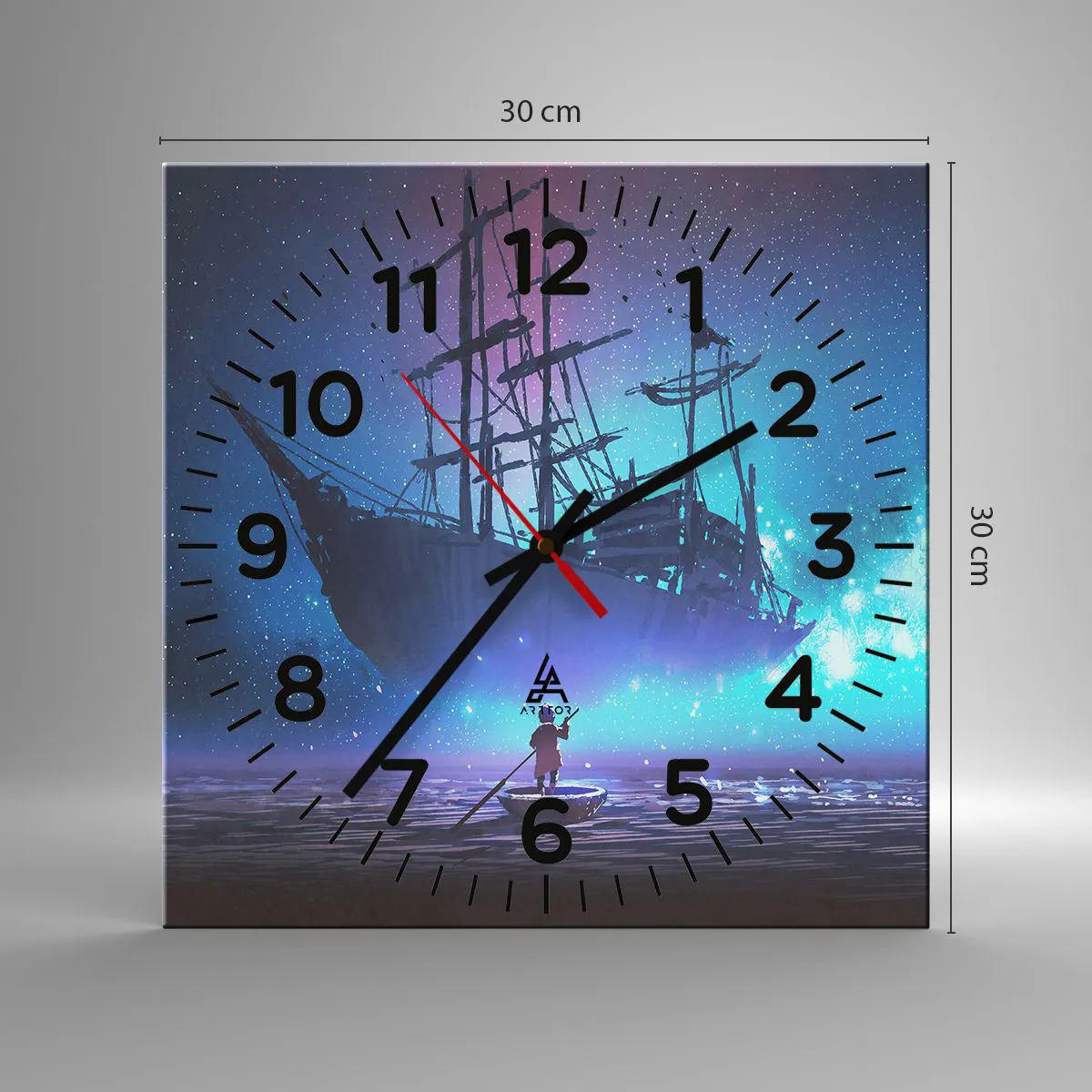 Orologio da parete - Orologio in Vetro - Incontro con il mito del mare - 30x30 cm