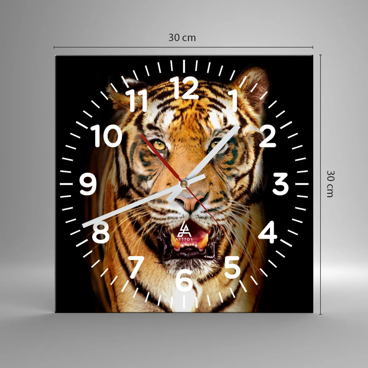 Ceas de perete - Ceas pe sticlă - Sălbăticia inimii - 30x30 cm