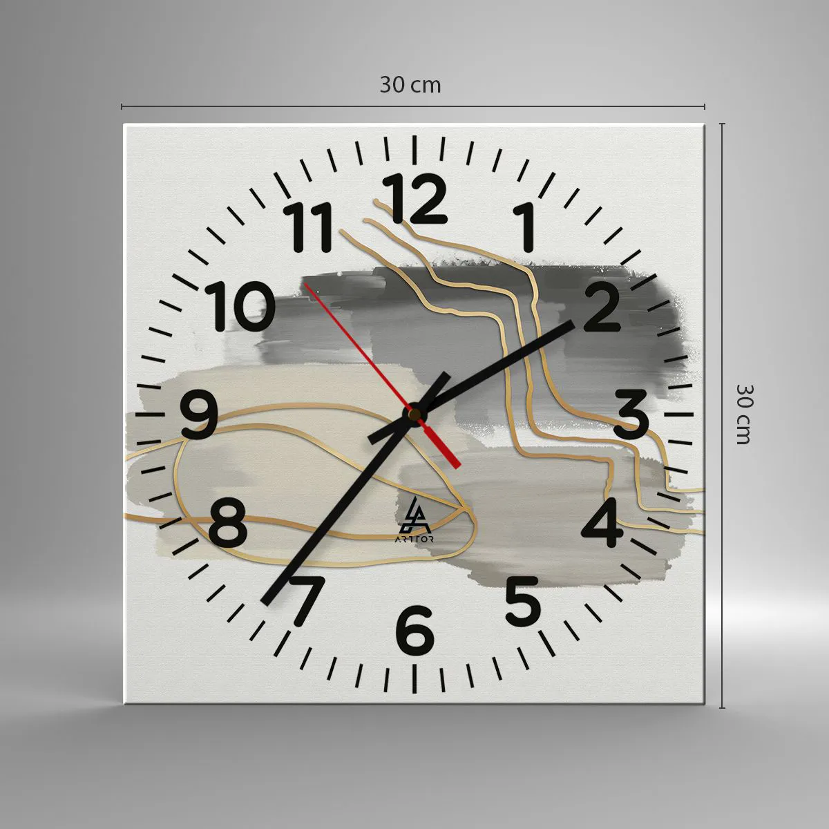 Zegar ścienny - Trwanie i ruch - 30x30 cm