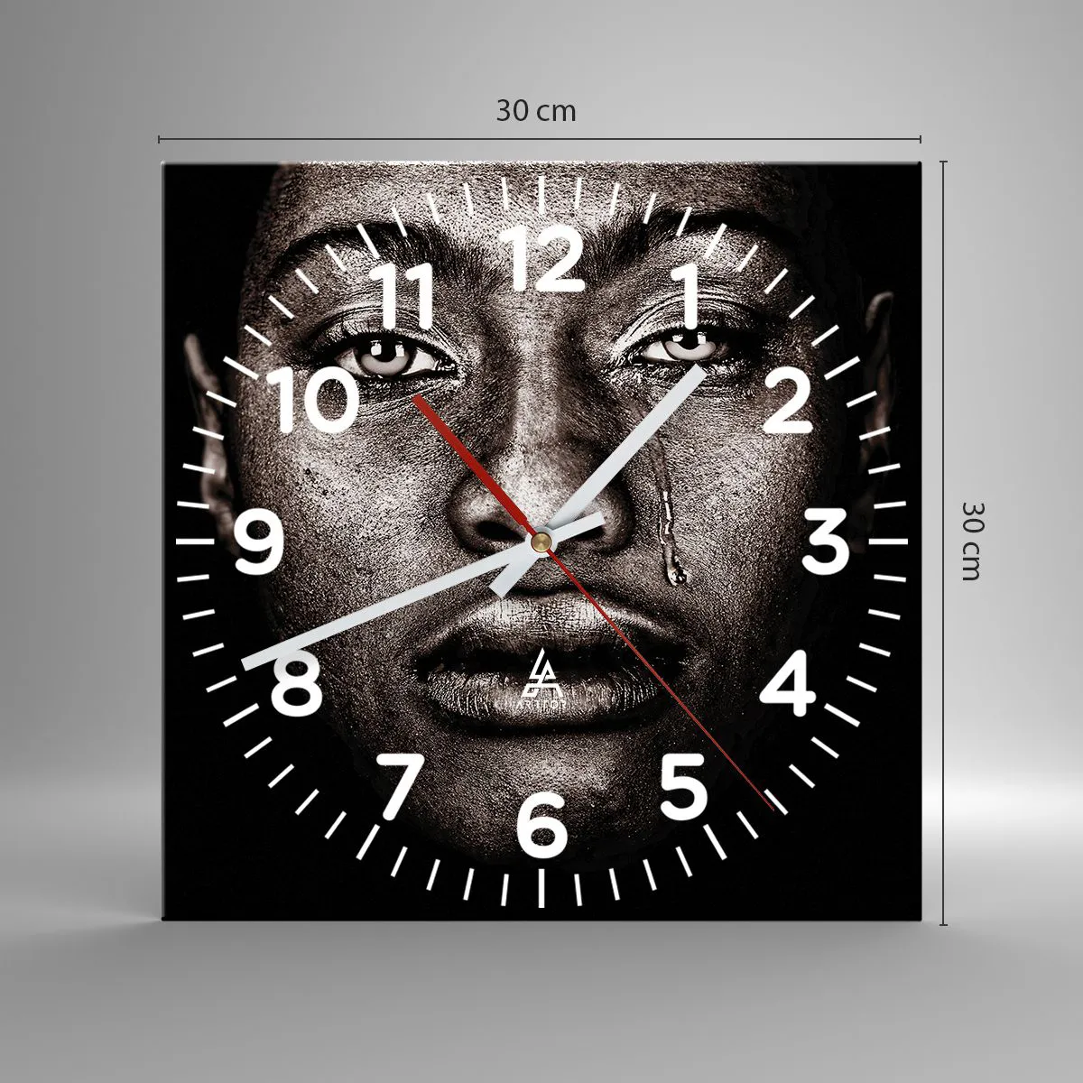 Horloge murale - Pendule murale - Une larme - 30x30 cm
