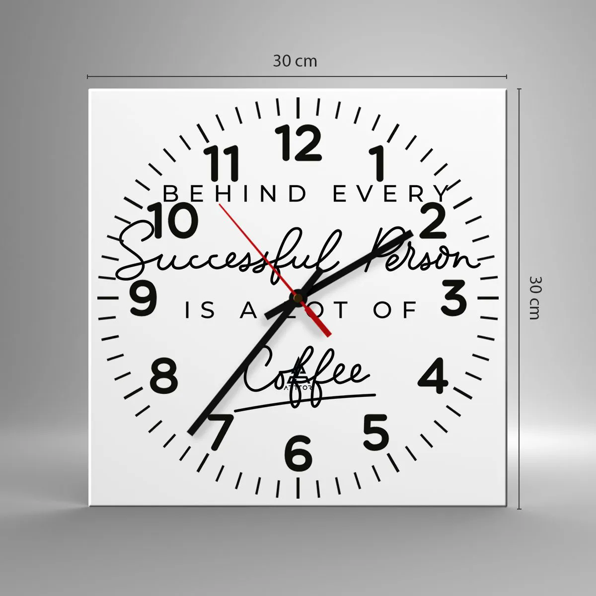 Horloge murale - Pendule murale - Secret du succès - 30x30 cm