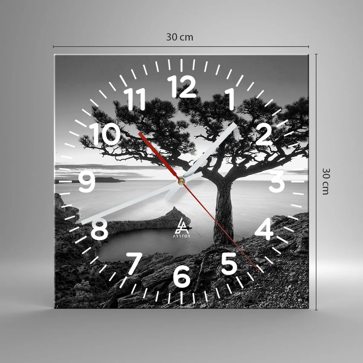 Zegar ścienny - Spokój aż po horyzont - 30x30 cm