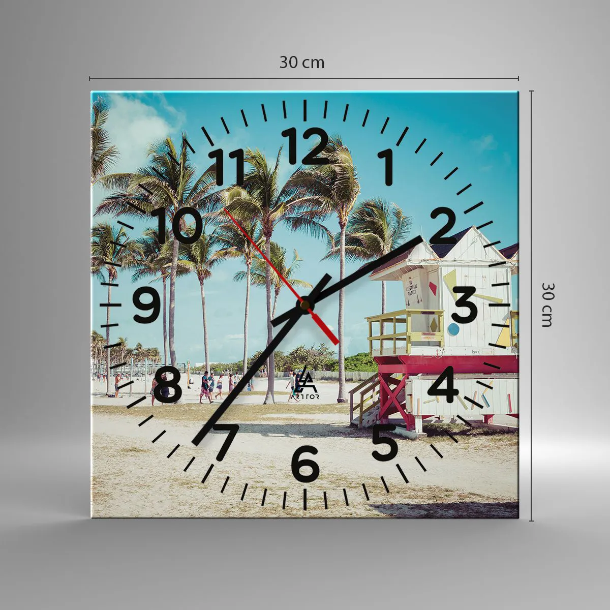 Orologio da parete - Orologio in Vetro - Ti aspetta una bella giornata - 30x30 cm