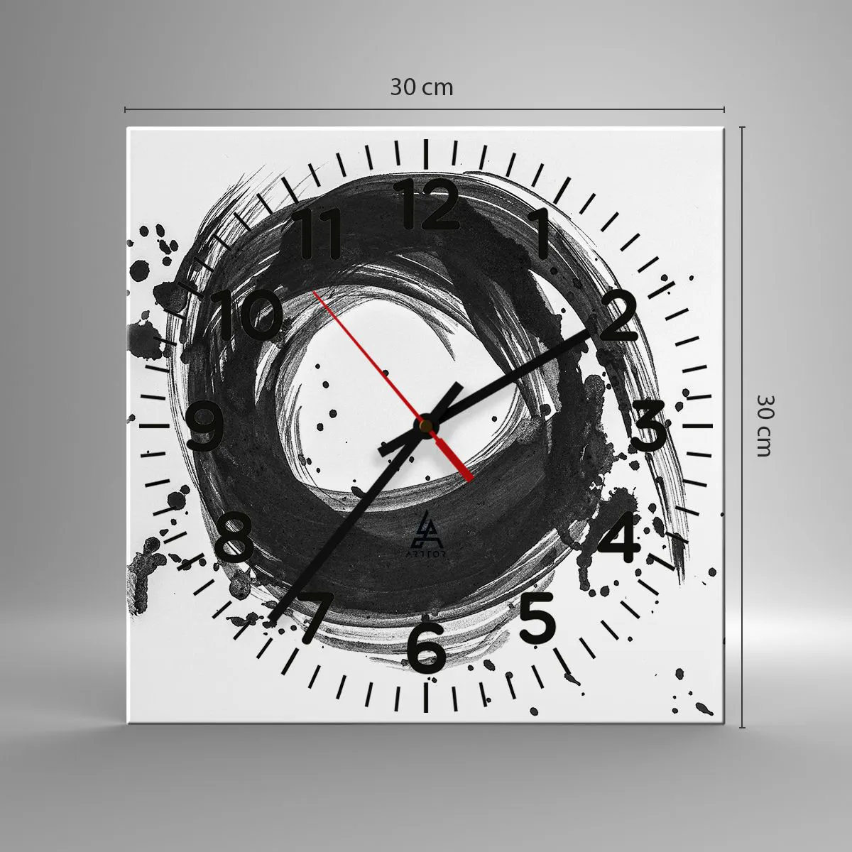 Wandklok - Klok - De draaikolk van de schepping - 30x30 cm