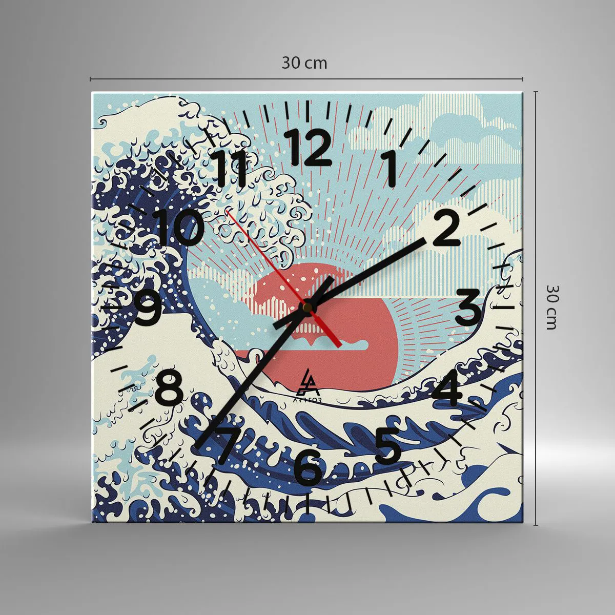 Nástenné hodiny - Z japonských inšpirácií - 30x30 cm