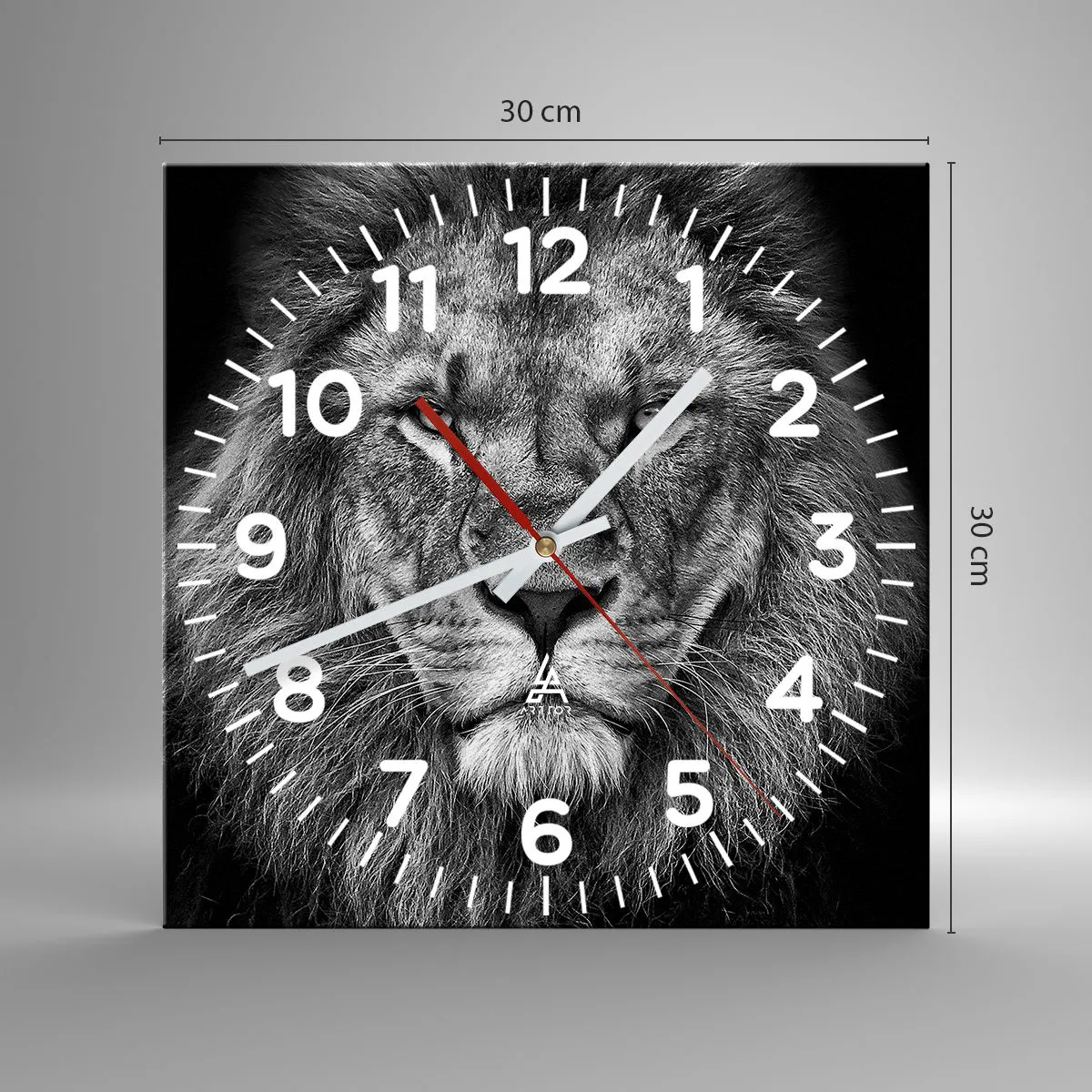 Ceas de perete - Ceas pe sticlă - În ținuta de încoronare - 30x30 cm