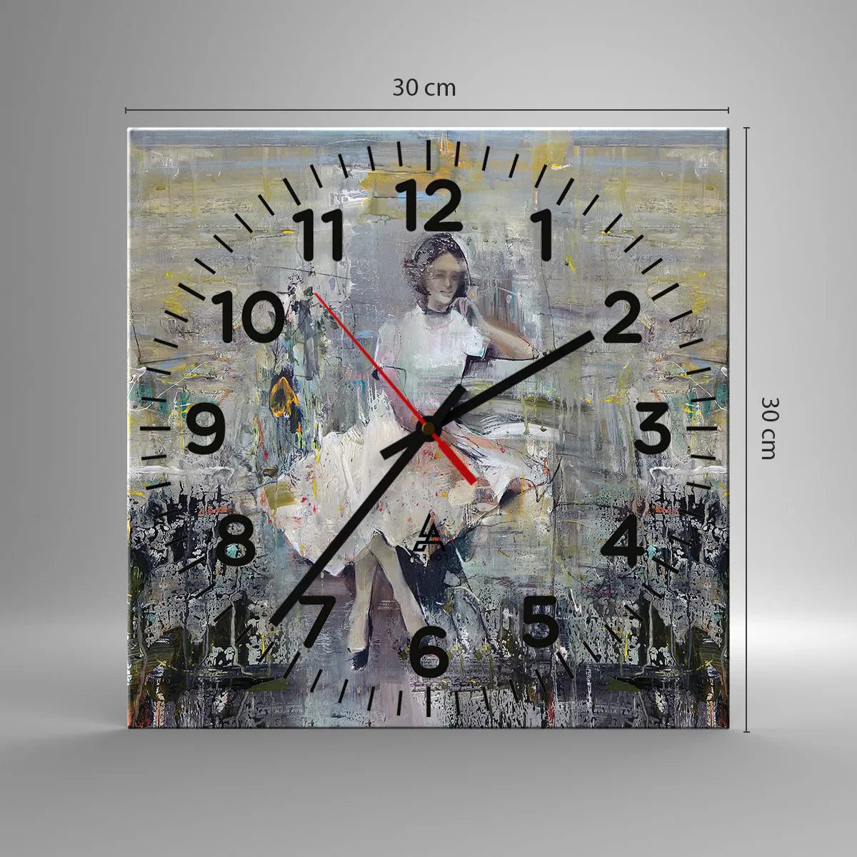 Wall clock - Clock on glass - Classical and Modern - 30x30 cm