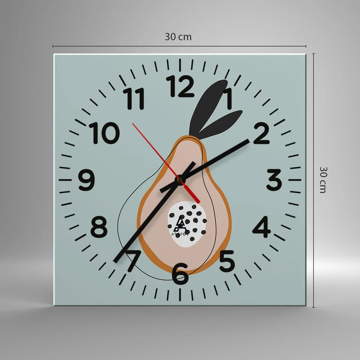Ceas de perete - Ceas pe sticlă - Pătrunzând în natura lucrurilor - 30x30 cm