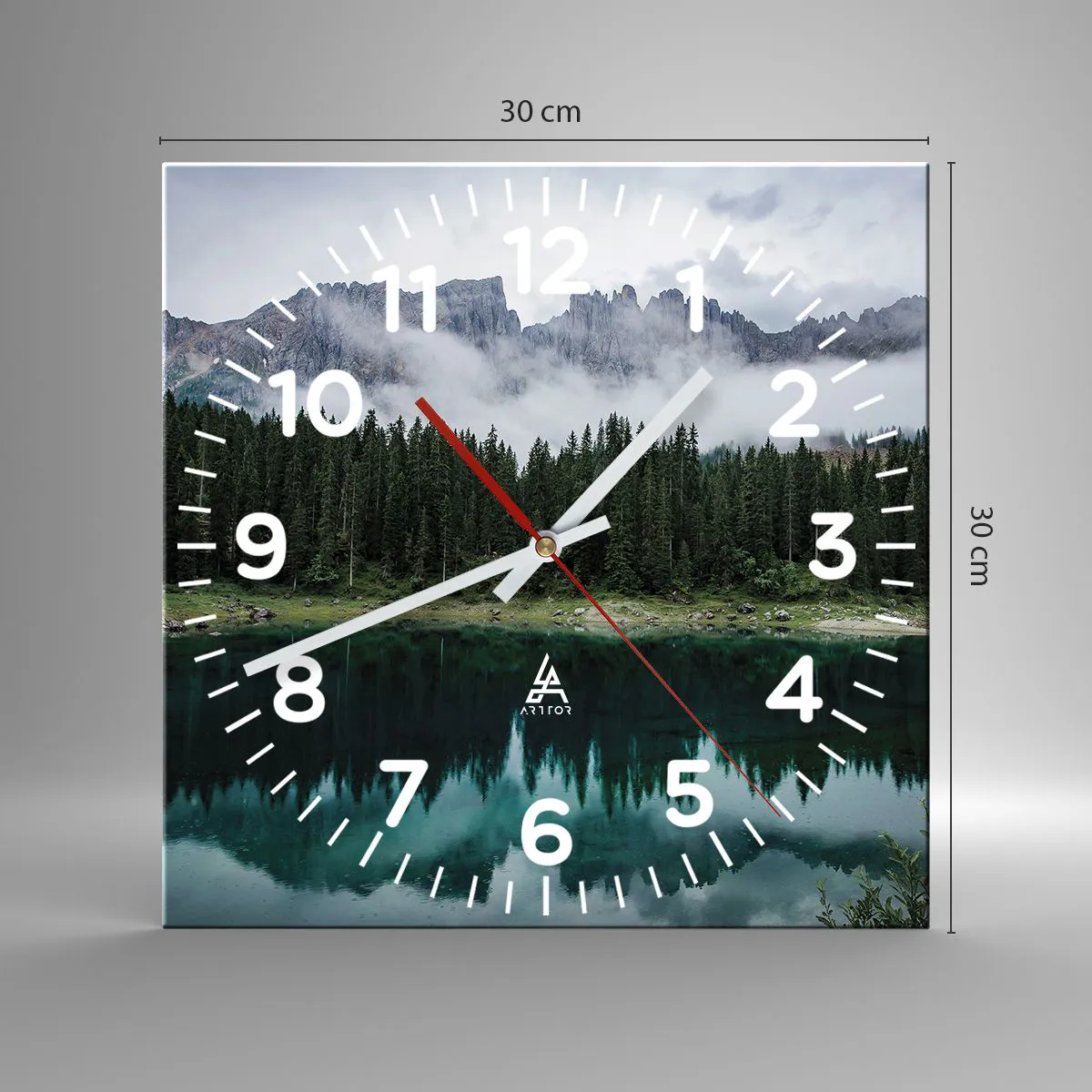 Wanduhr - Glasuhr - Leise, leise, lass uns das Trinkwasser nicht wecken ... - 30x30 cm