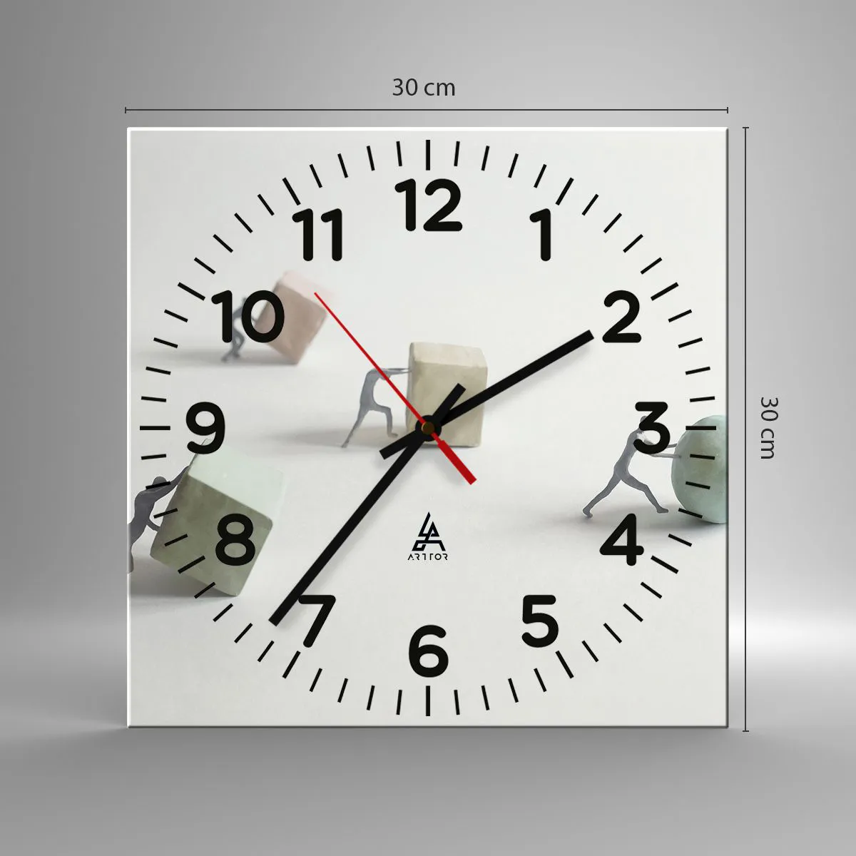 Ceas de perete - Ceas pe sticlă - Viața însăși - 30x30 cm