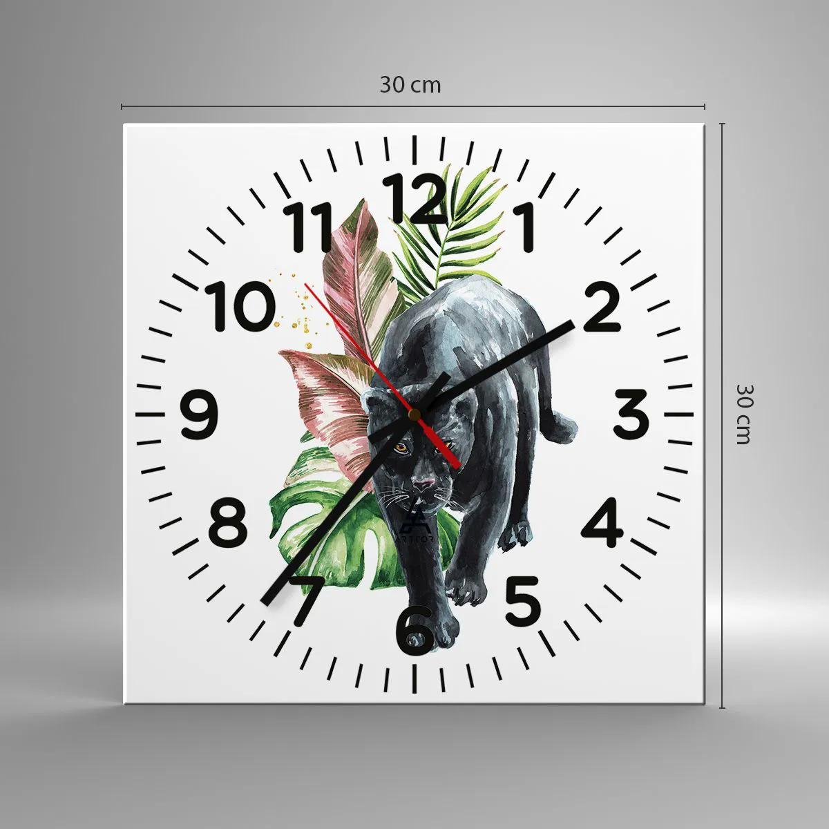 Ceas de perete - Ceas pe sticlă - Sălbăticia inimii - 30x30 cm
