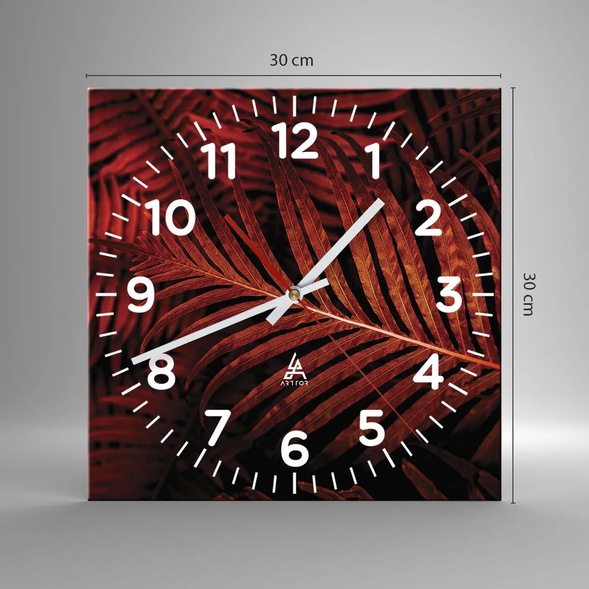 Wanduhr - Glasuhr - Die Hitze des Lebens - 30x30 cm