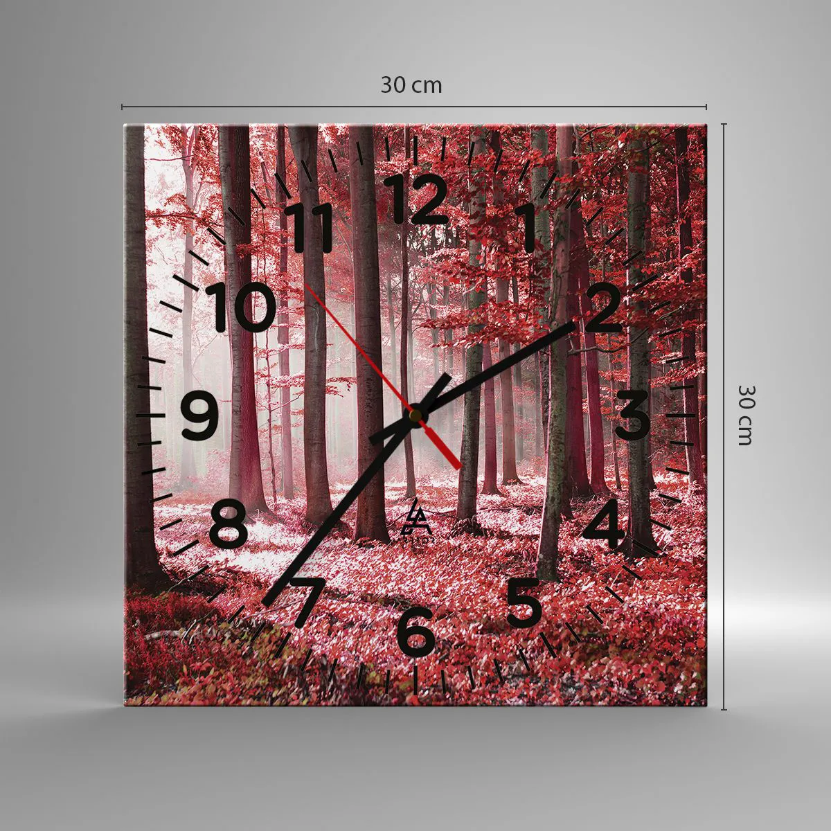 Reloj de pared - Reloj de vidrio - Rojo como el que más - 30x30 cm