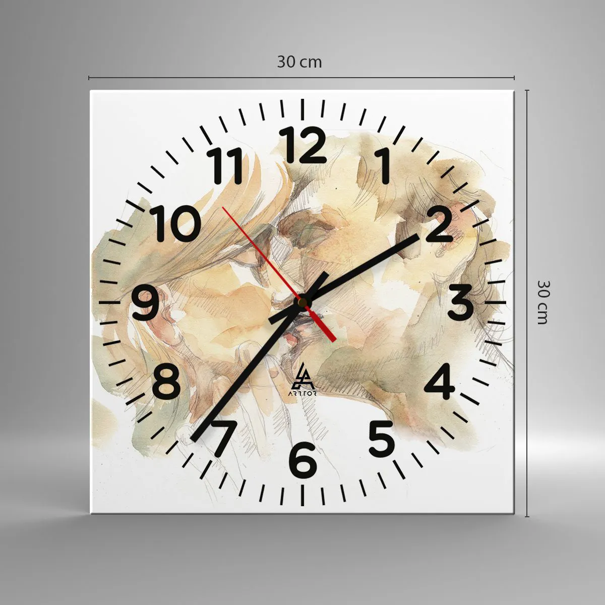 Ceas de perete - Ceas pe sticlă - Jumătatea găsită? - 30x30 cm