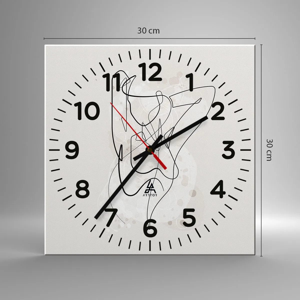 Wanduhr - Glasuhr - Die Kunst der Verführung - 30x30 cm