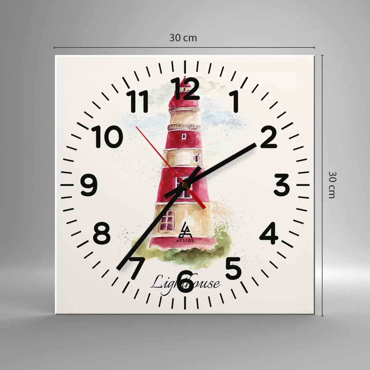 Ceas de perete - Ceas pe sticlă - Întotdeauna vreme bună - 30x30 cm