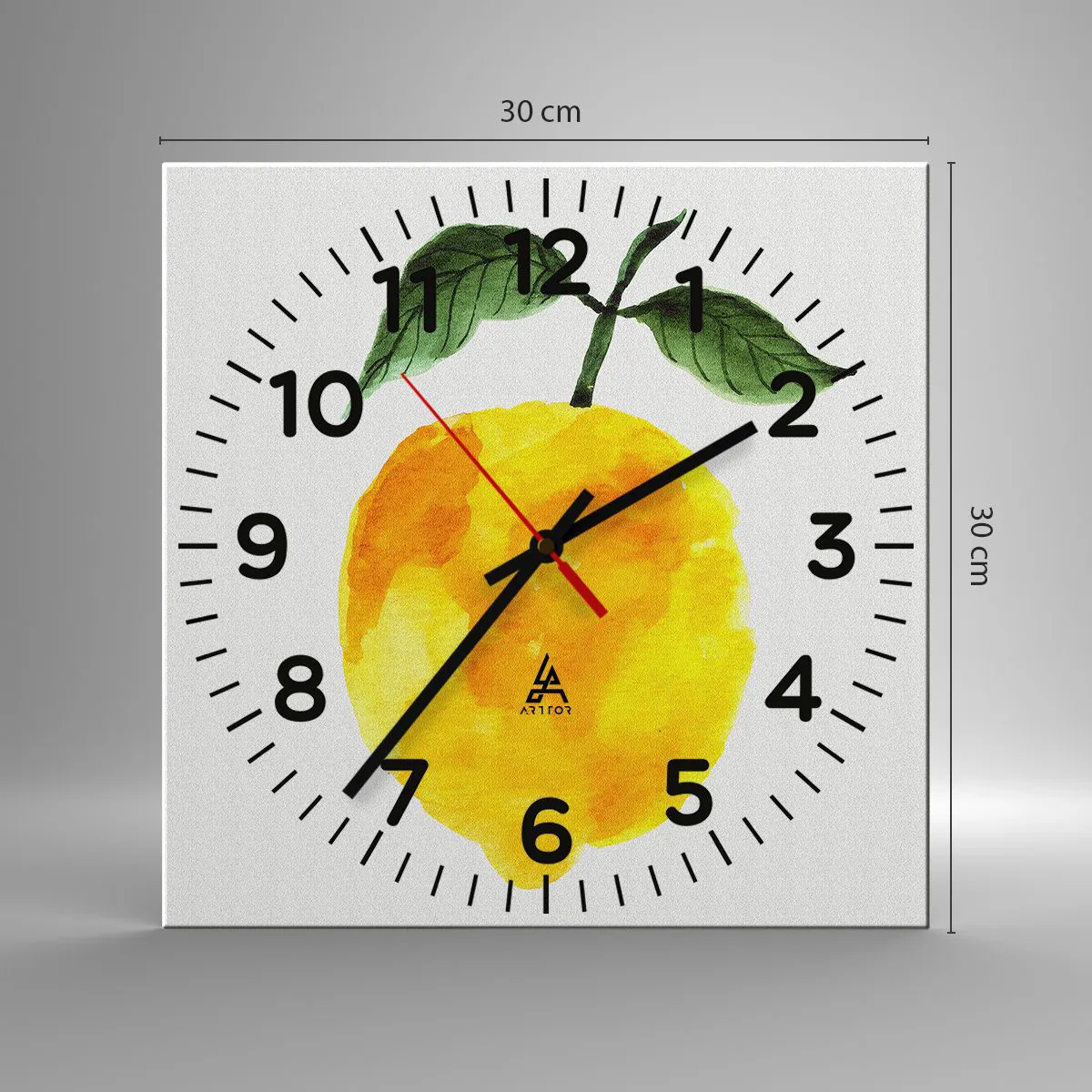 Ceas de perete - Ceas pe sticlă - Cum să simțiți gustul soarelui - 30x30 cm