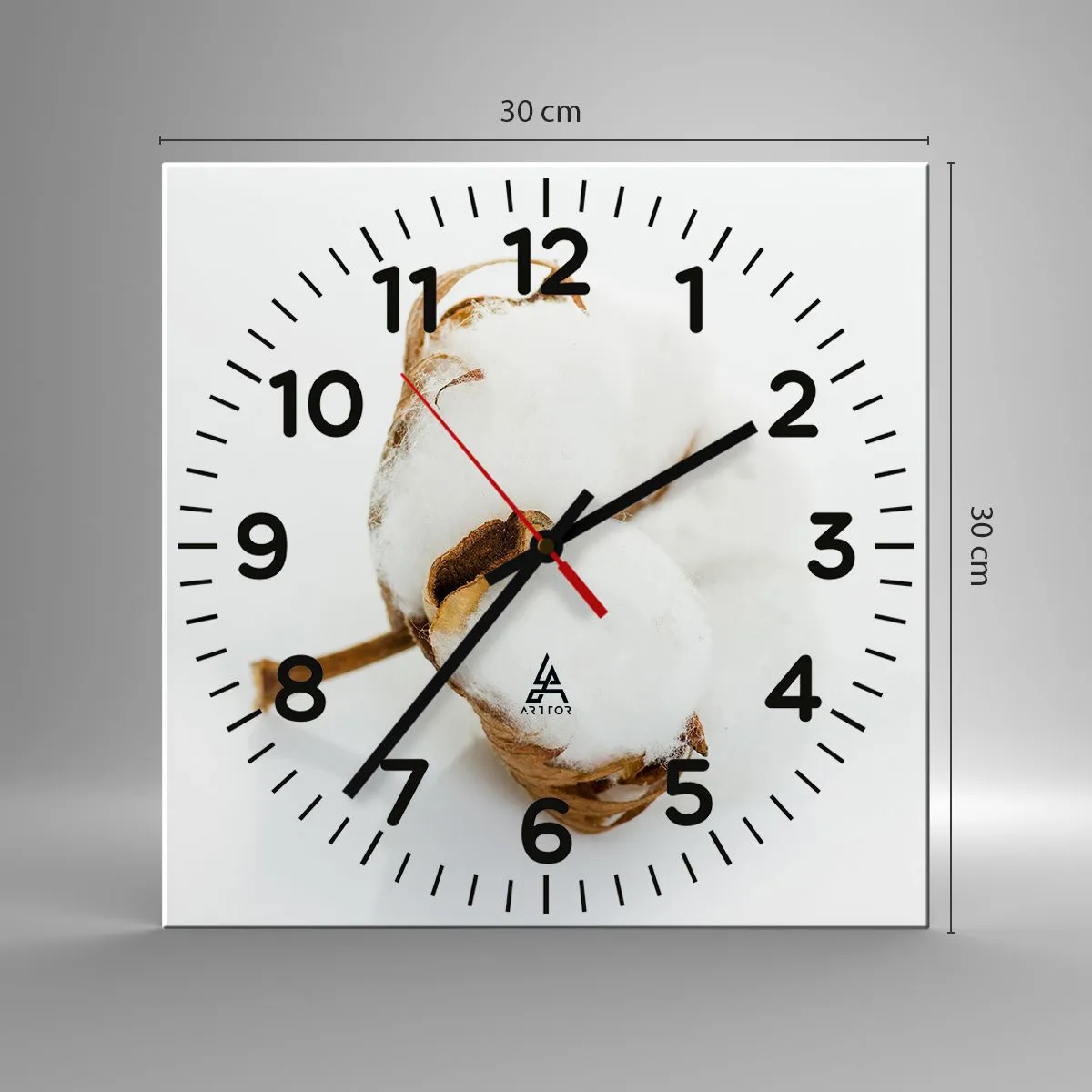 Zegar ścienny - Miękka z natury - 30x30 cm