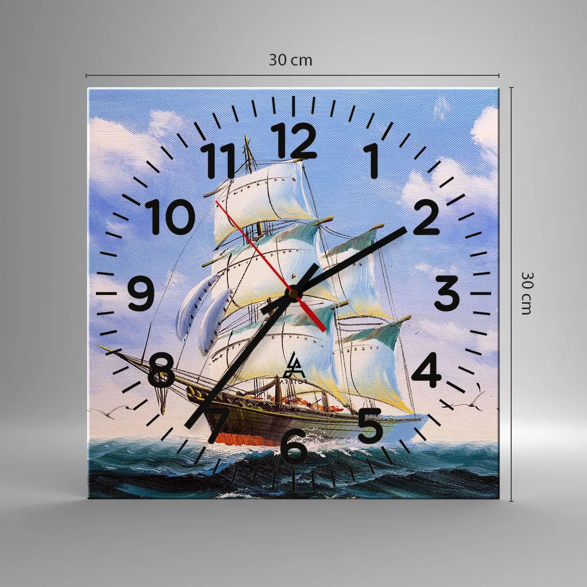 Nástenné hodiny - Hrdo s vetrom - 30x30 cm