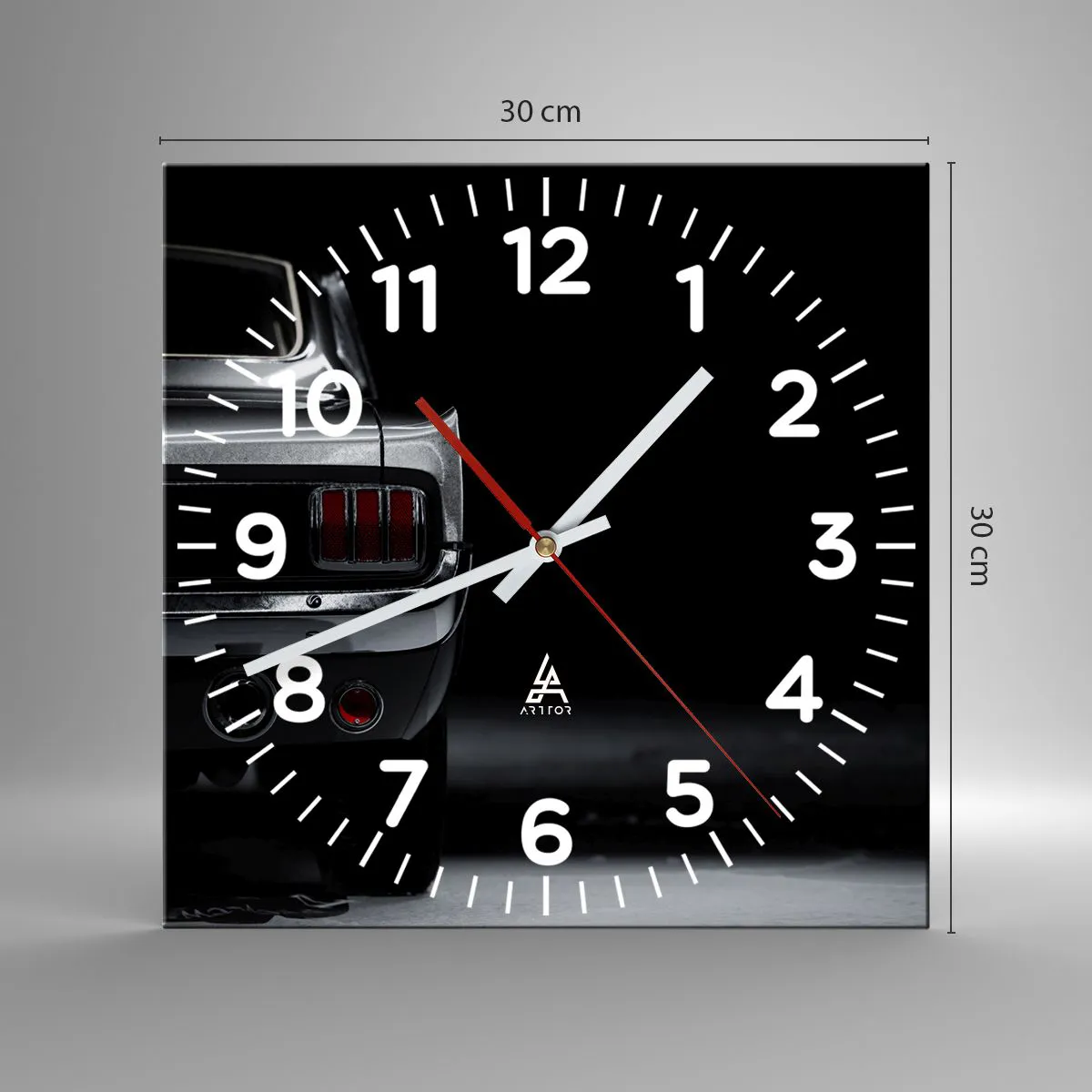 Orologio da parete - Orologio in Vetro - Il fascino del classico - 30x30 cm