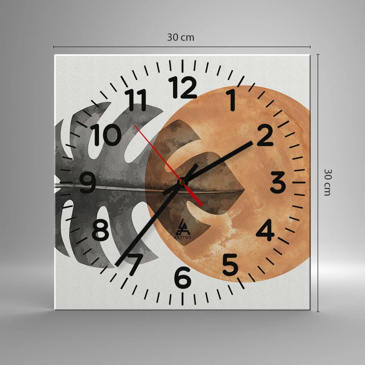 Ceas de perete - Ceas pe sticlă - Doar soarele - 30x30 cm