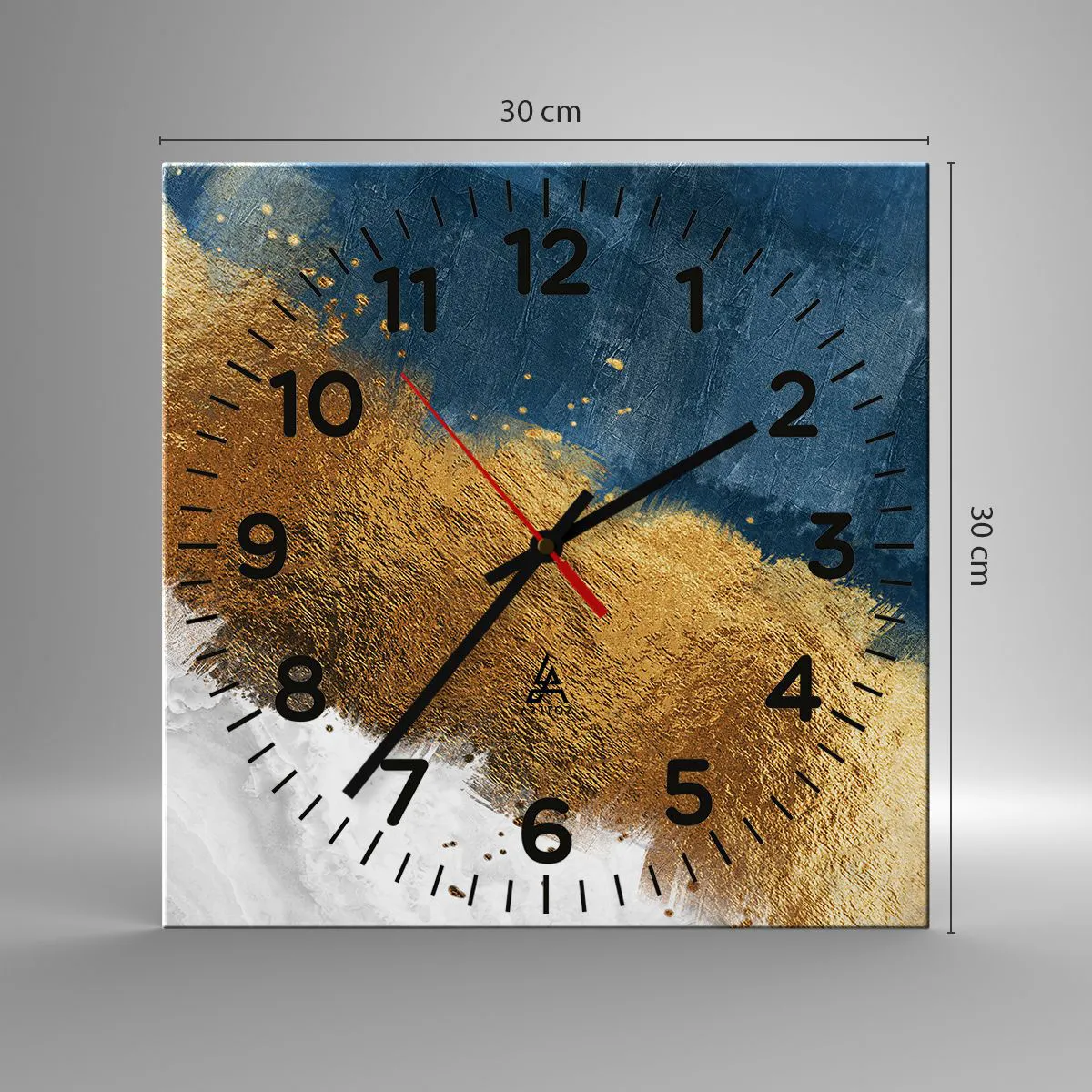 Wanduhr - Glasuhr - Farben des Sommers - 30x30 cm