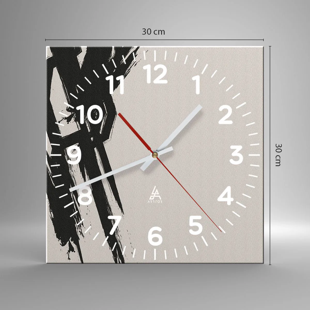 Wanduhr - Glasuhr - Unaufhaltsamer Trieb - 30x30 cm