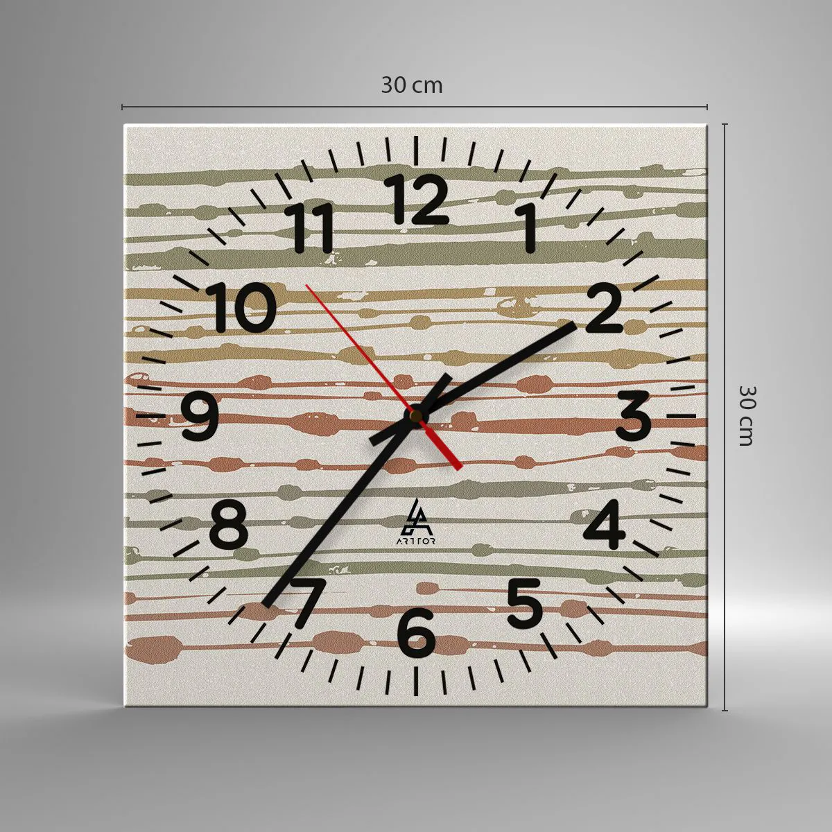 Horloge murale - Pendule murale - Notation musicale des couleurs - 30x30 cm