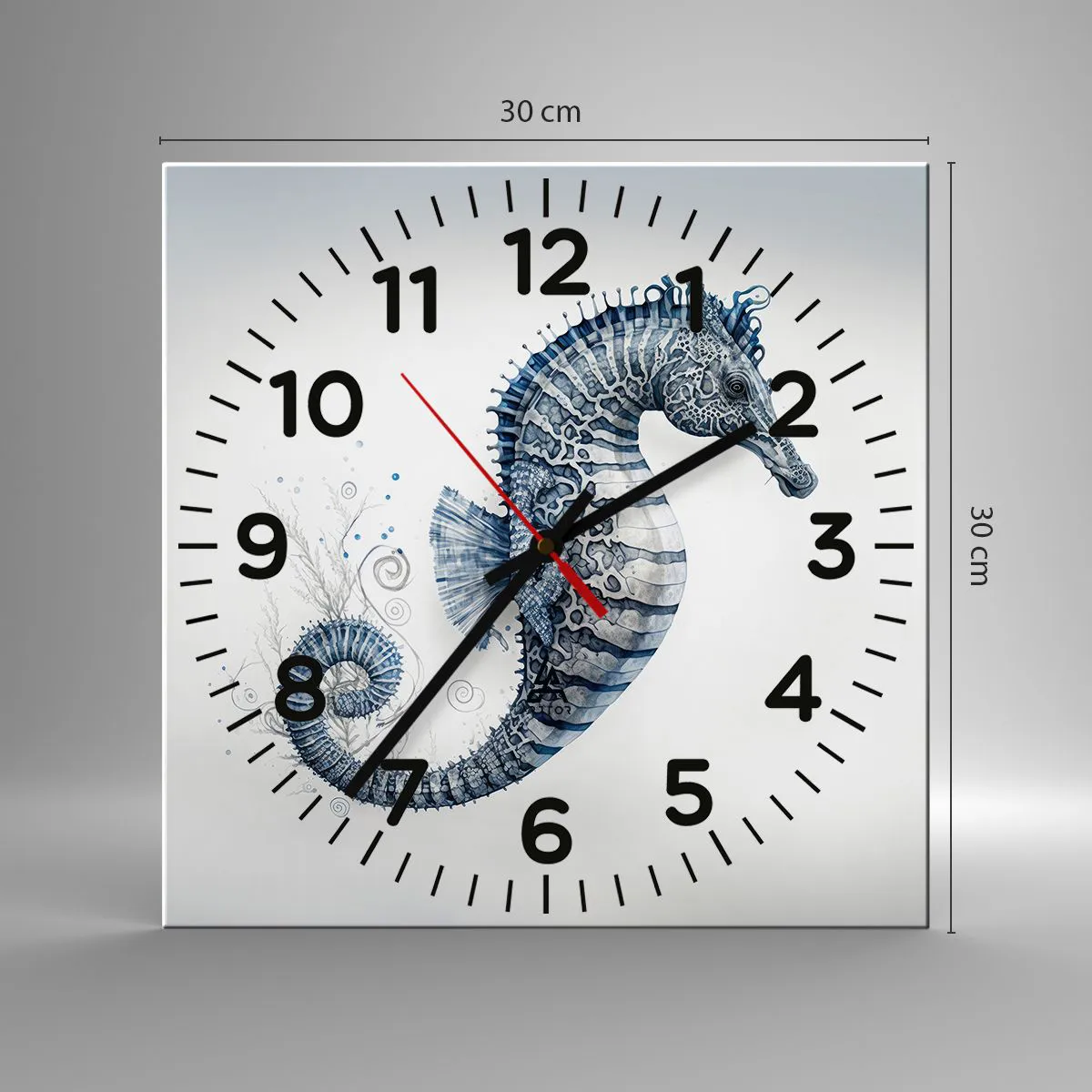 Reloj de pared - Reloj de vidrio - Una sutil broma de la naturaleza - 30x30 cm
