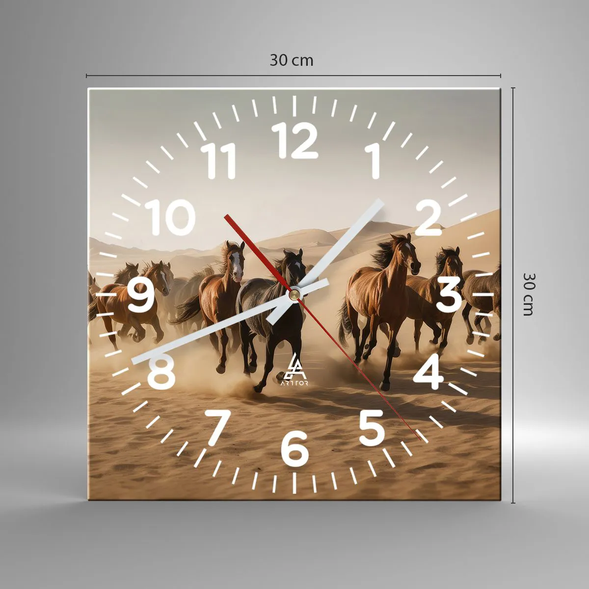 Wanduhr - Glasuhr - Frei wie der Wind - 30x30 cm