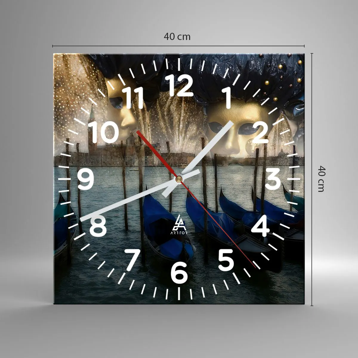 Nástěnné hodiny - Je čas začít karneval - 40x40 cm