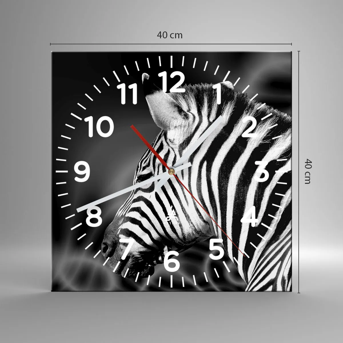 Vægur, Uret - Hvid er hvid og sort er sort - 40x40 cm