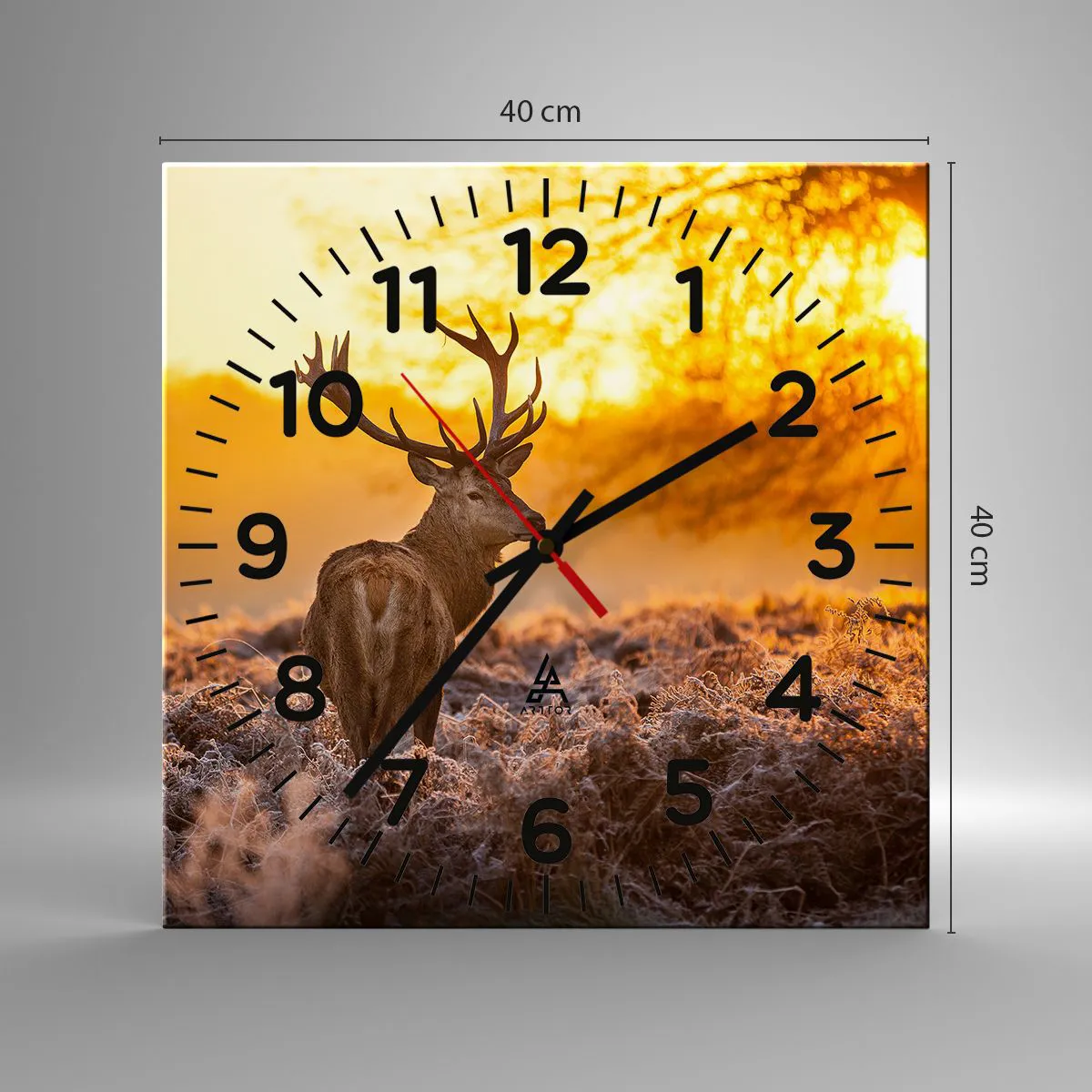 Falióra, Óra - Az őszi erdő királya - 40x40 cm