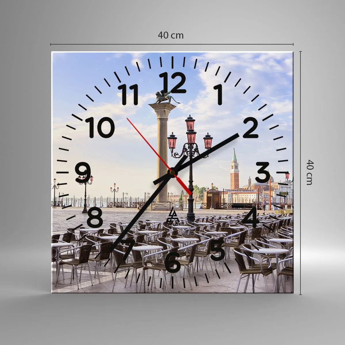 Reloj de pared - Reloj de vidrio - Vamos, todo está listo - 40x40 cm