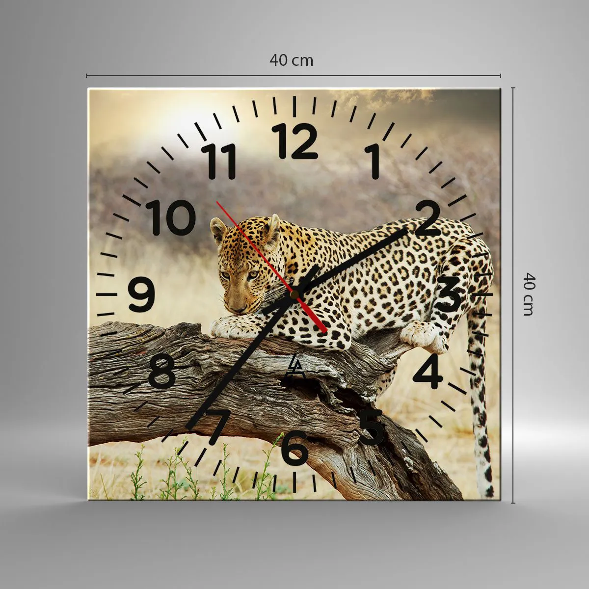 Reloj de pared - Reloj de vidrio - Voy por mi cuenta - 40x40 cm