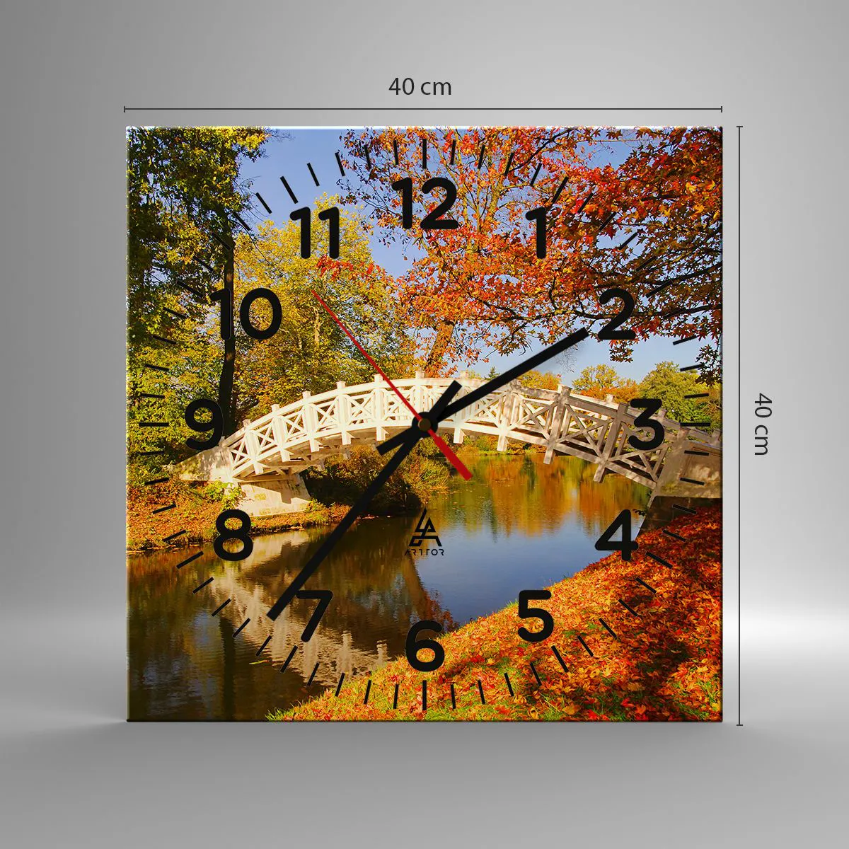 Vægur, Uret - På den hvide bro af suk - 40x40 cm