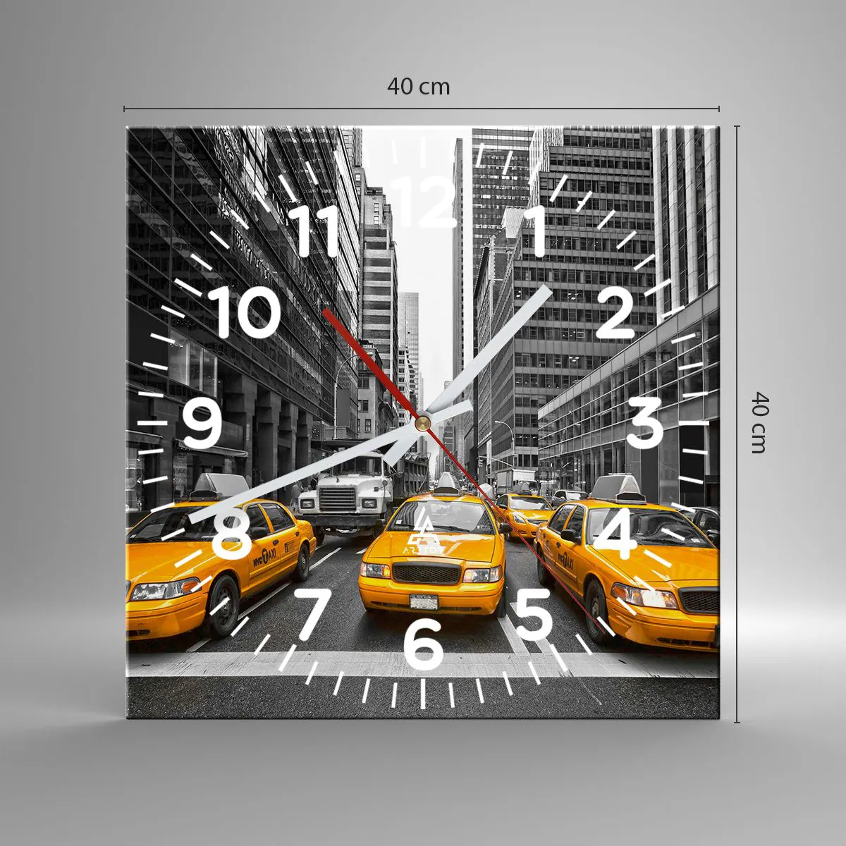 Relógio de parede - Relógio em vidro - Somos a cor da cidade - 40x40 cm